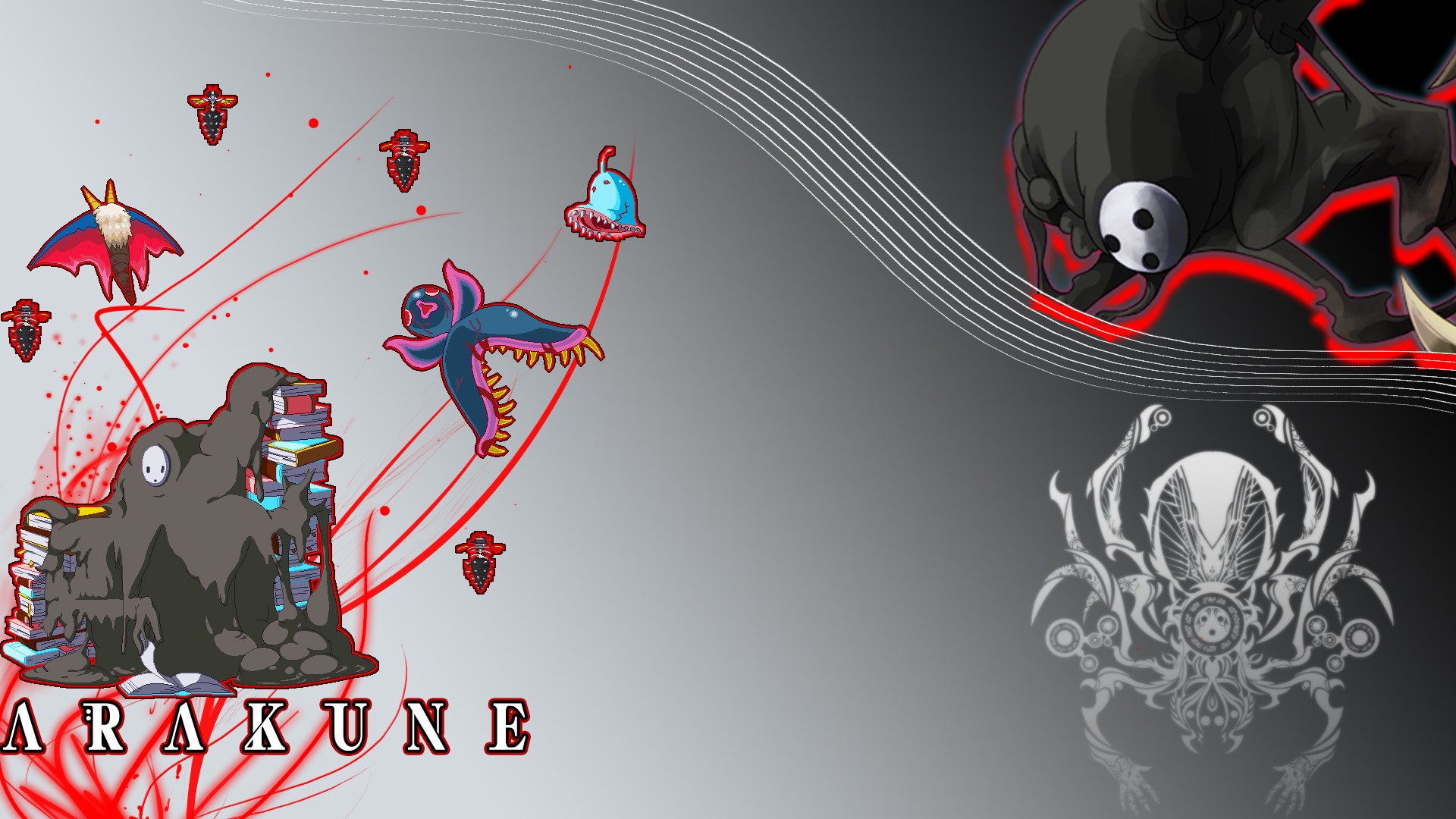 Arakune game art collage