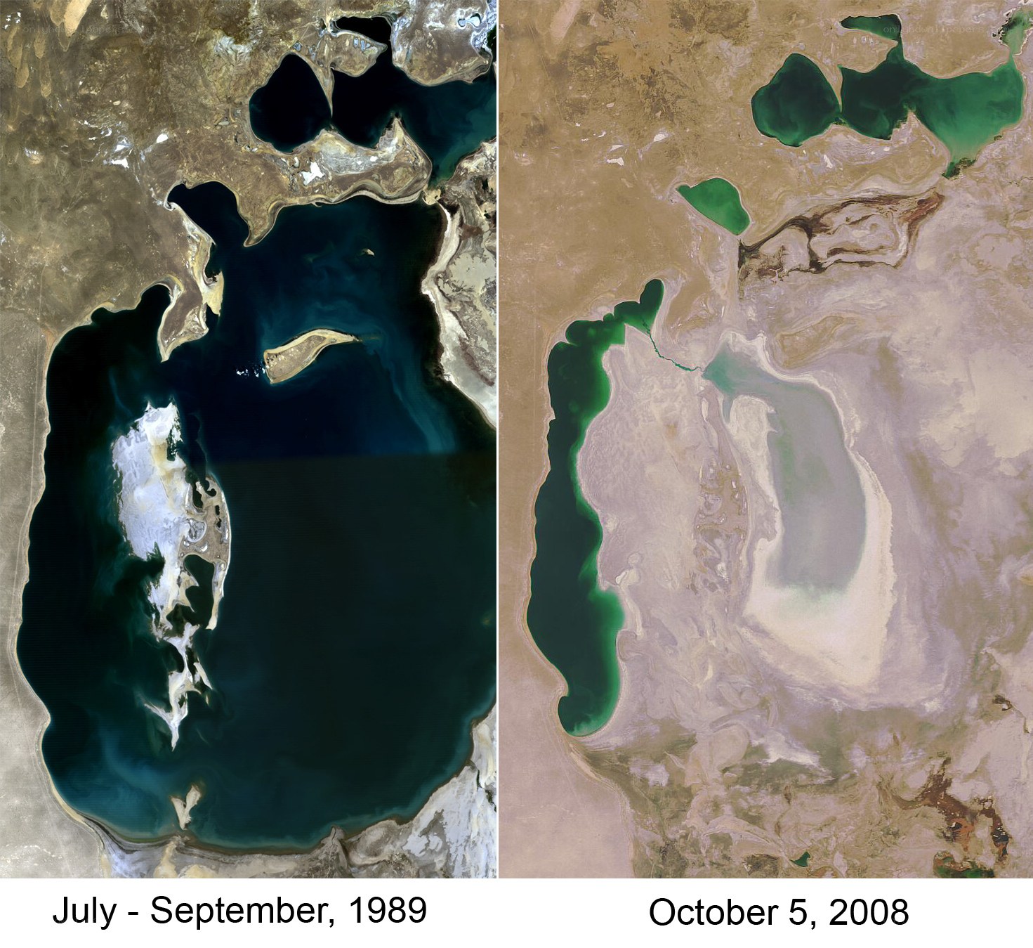Aral Sea shrinkage