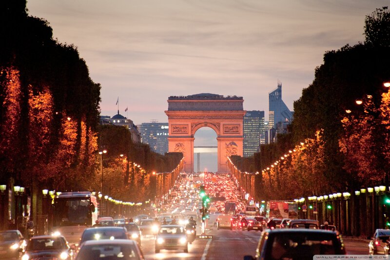 Arc De Triomphe at Dusk — Orange