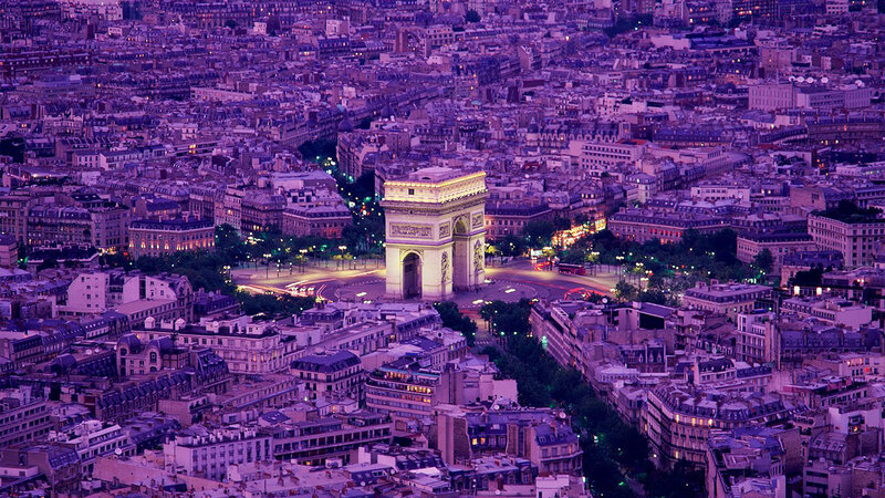 Arc De Triomphe at Dusk — Purple, Serene