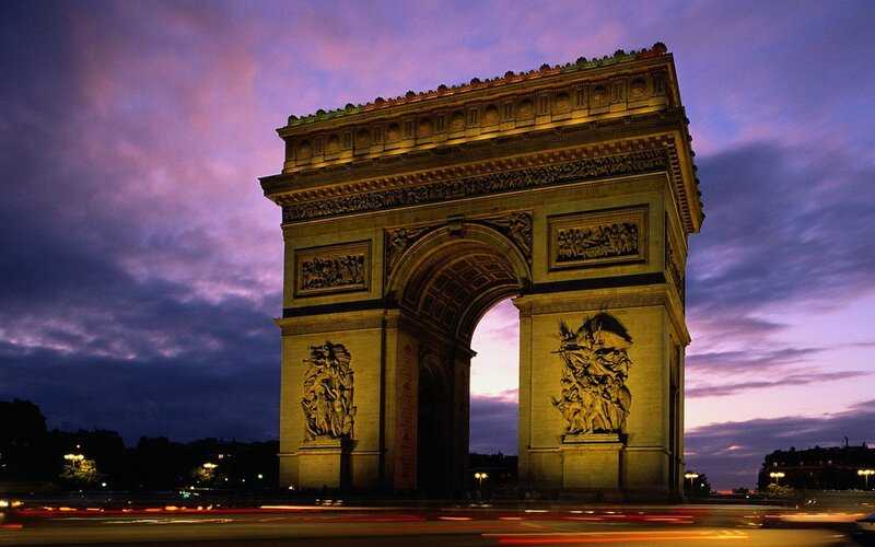 Arc De Triomphe at Dusk — Purple