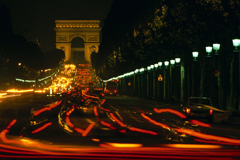 Arc de Triomphe at night