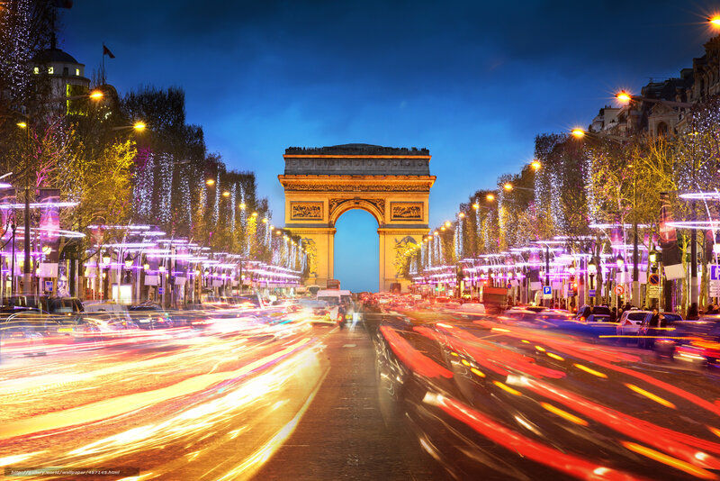 Arc de Triomphe at night