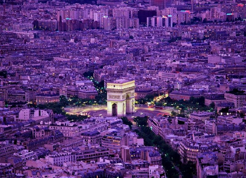 Arc De Triomphe at Night — Purple
