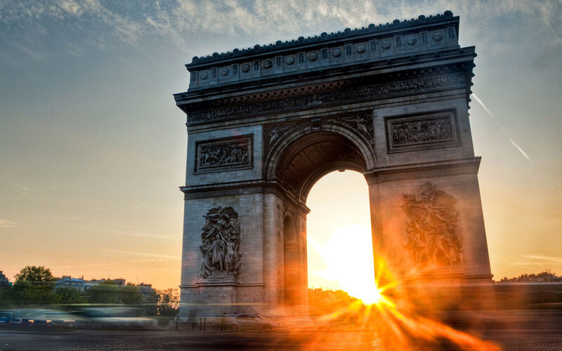 Arc De Triomphe at Sunset — Orange, Dramatic
