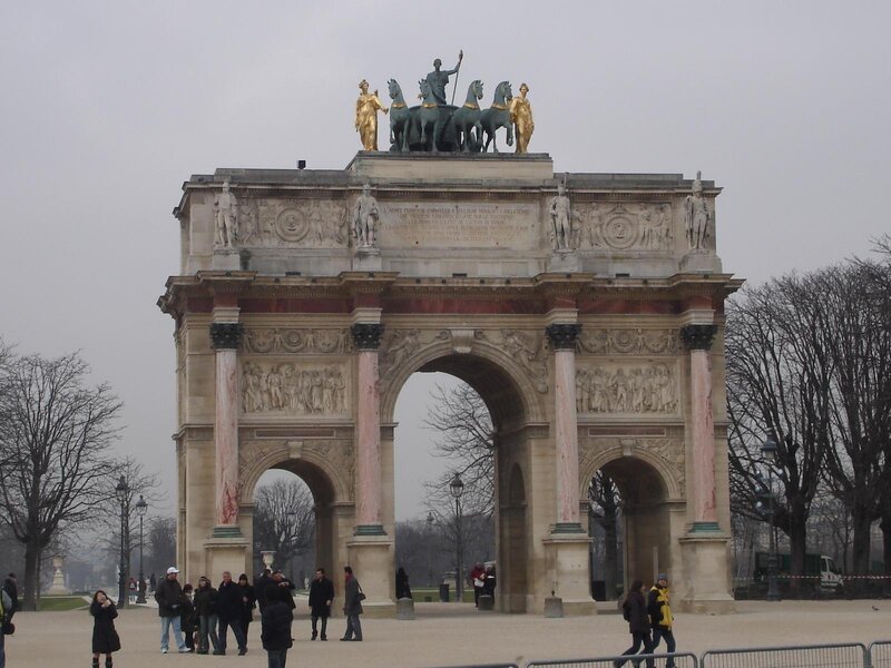 Arc De Triomphe Du Carrousel — Gray