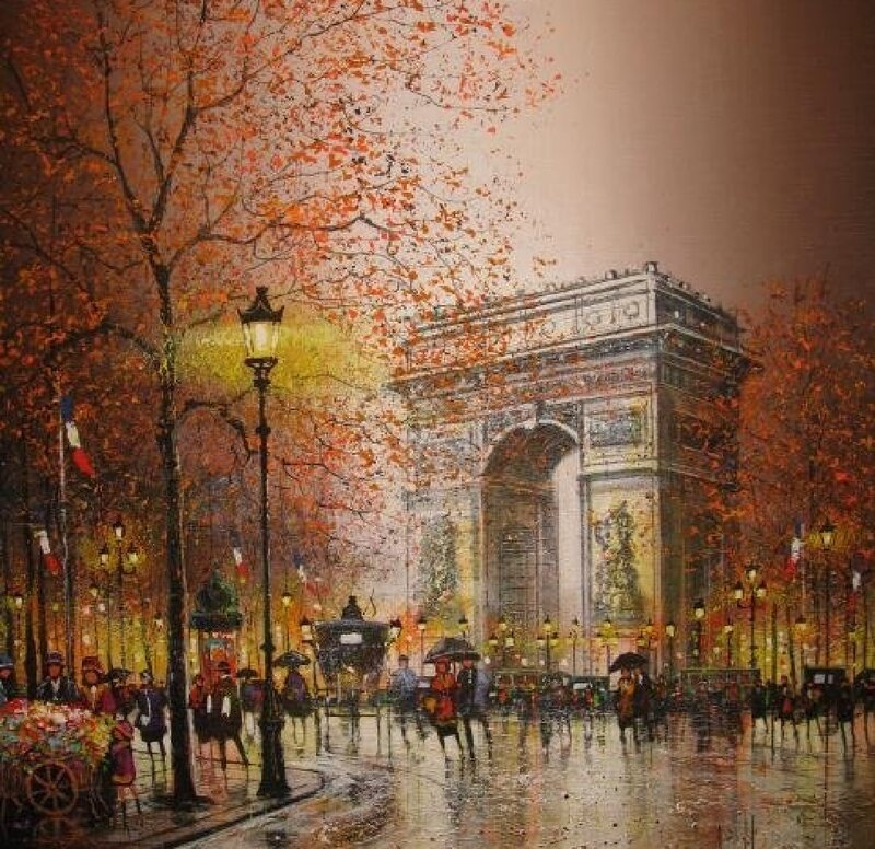 Arc De Triomphe in Autumn — Orange