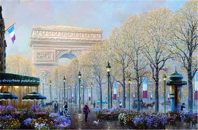 Arc De Triomphe in Paris — Blue, Serene
