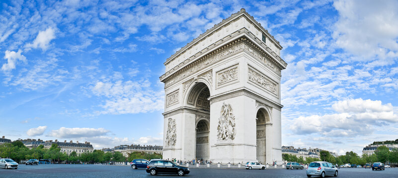 Arc De Triomphe in Paris — Blue