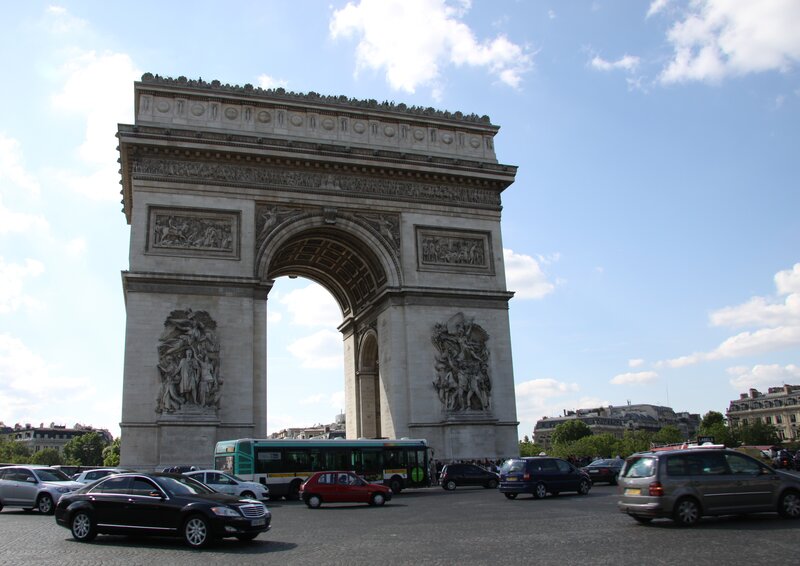 Arc De Triomphe in Paris — Gray, Daylight