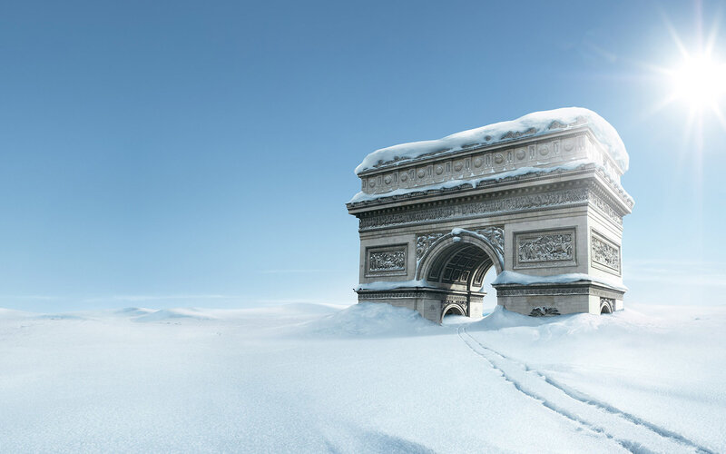 Arc De Triomphe in Snow — Serene