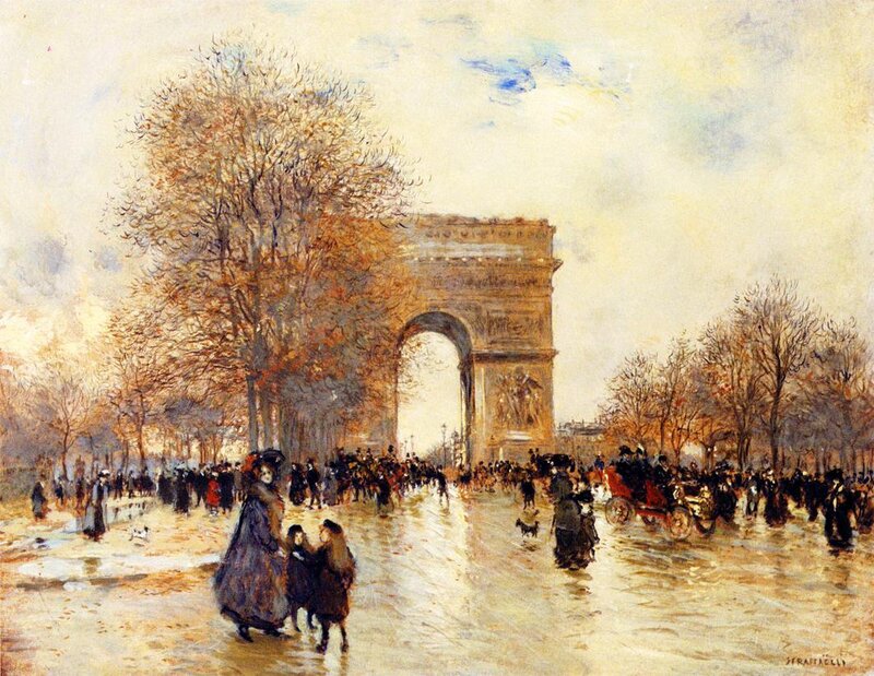 Arc De Triomphe in Winter