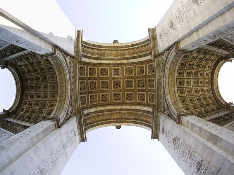 Arc de Triomphe interior view