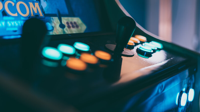 Arcade Game Cabinet — Blue