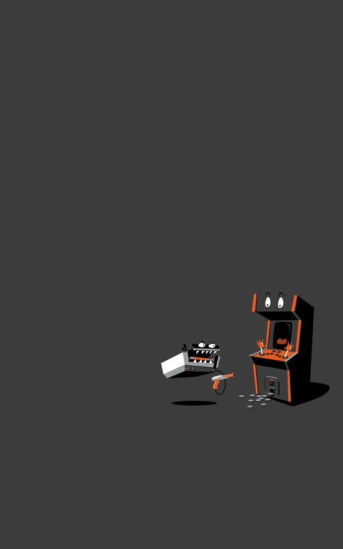 Arcade Game Characters — Gray