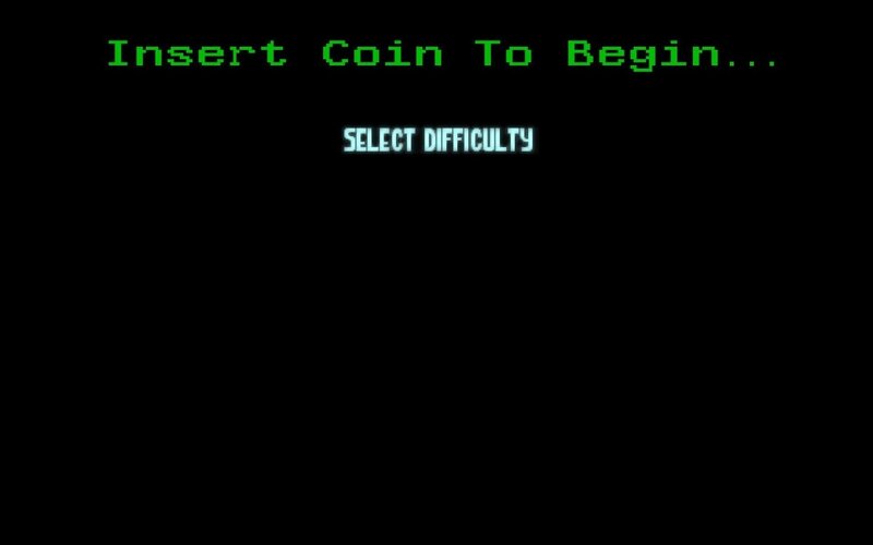 Arcade game start screen