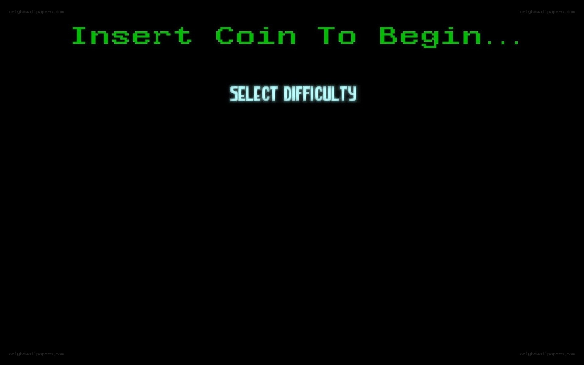 Arcade game start screen