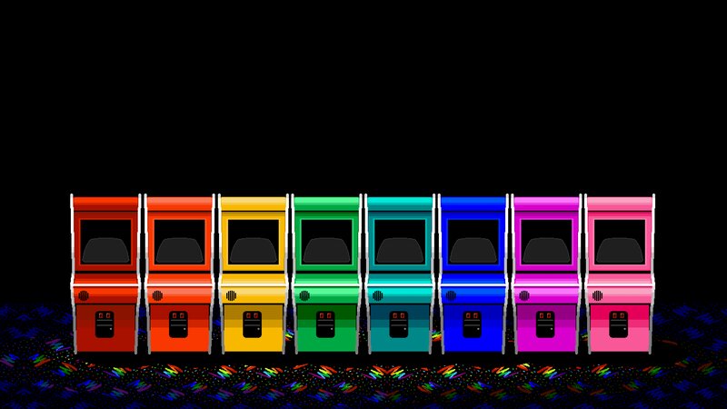 Arcade Machines in a Row
