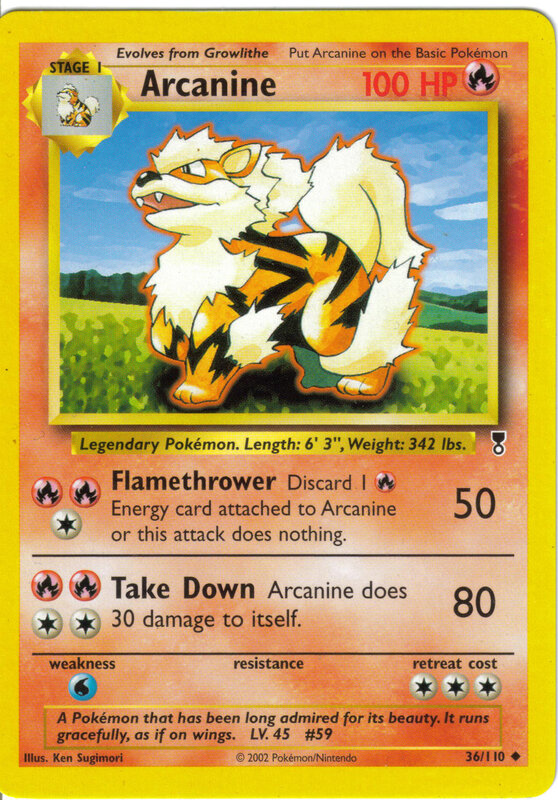 Arcanine Pokémon card