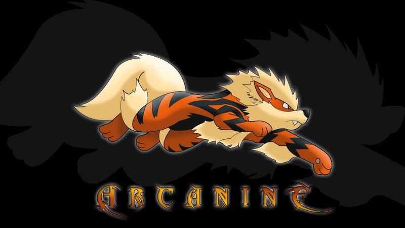 Arcanine Running — Black, Dynamic