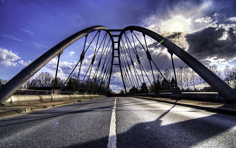 Arch Bridge with Cables