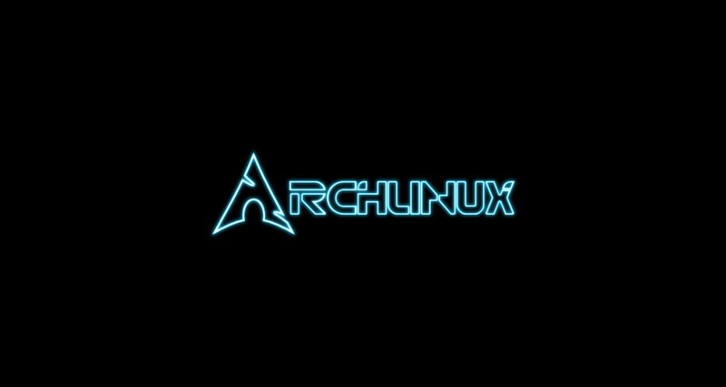 Arch Linux Logo — Black, Minimalist, Digital Art, Blue