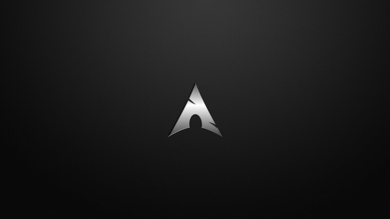 Arch Linux Logo — Black, Minimalist, Digital Art, Carbon Fiber