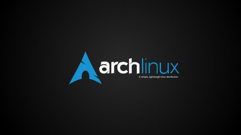 Arch Linux Logo — Black, Minimalist, Vector Art, Text