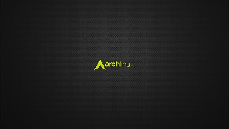 Arch Linux Logo — Black, Neutral, Minimalist, Text, Yellow