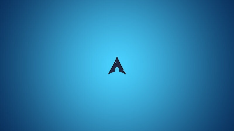 Arch Linux Logo — Blue, Calm, Minimalist