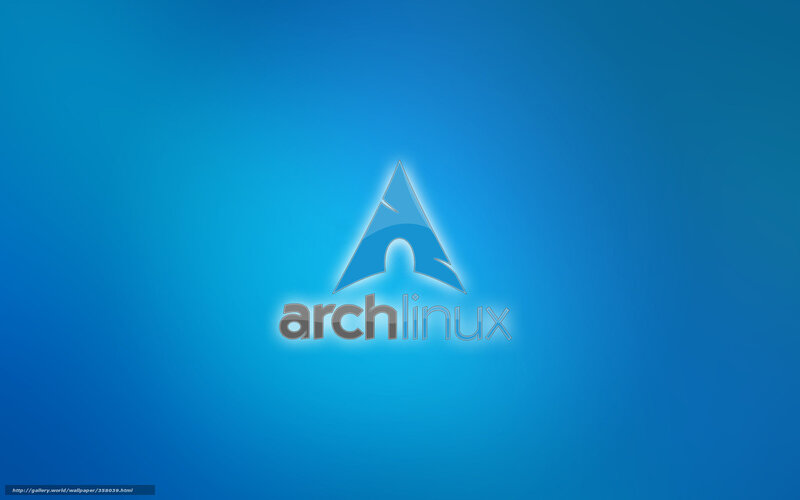 Arch Linux Logo — Blue, Minimalist, Digital Art