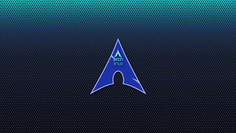 Arch Linux Logo — Blue, Minimalist
