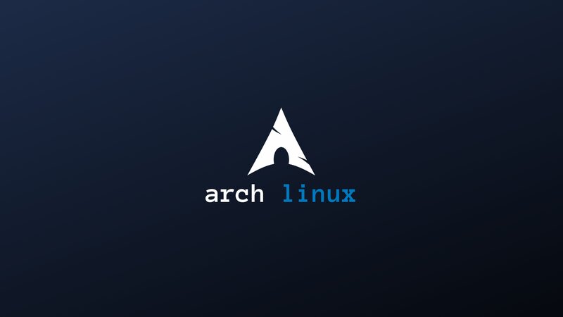 Arch Linux Logo — Blue, Minimalist, Vector Art, Text