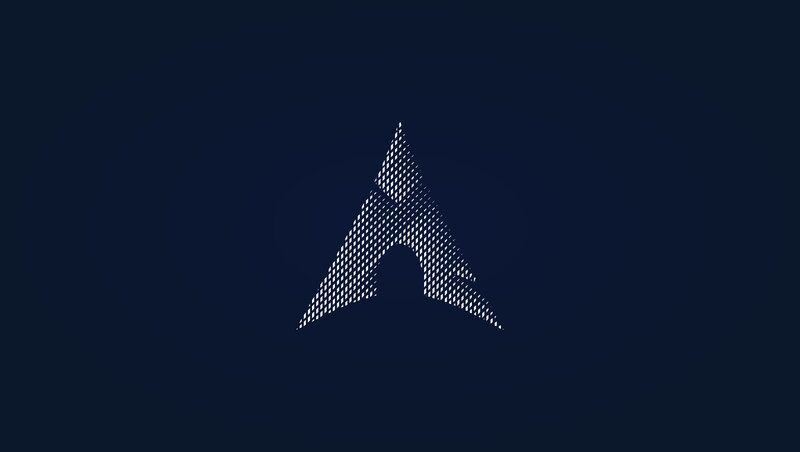 Arch Linux Logo — Blue, Neutral, Minimalist