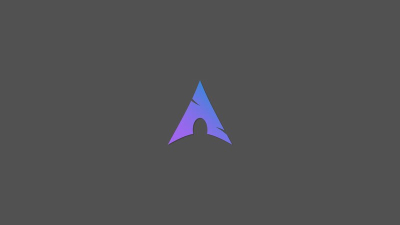 Arch Linux Logo — Gray, Minimalist