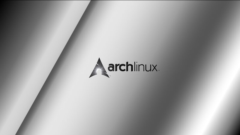Arch Linux Logo — Gray, Neutral, Minimalist, Text