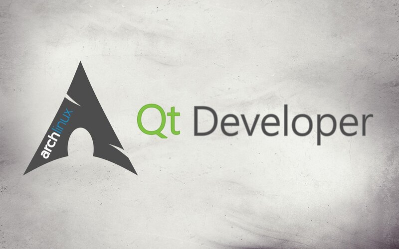 Arch Linux Logo — Gray, Neutral, Vector Art, Qt Developer