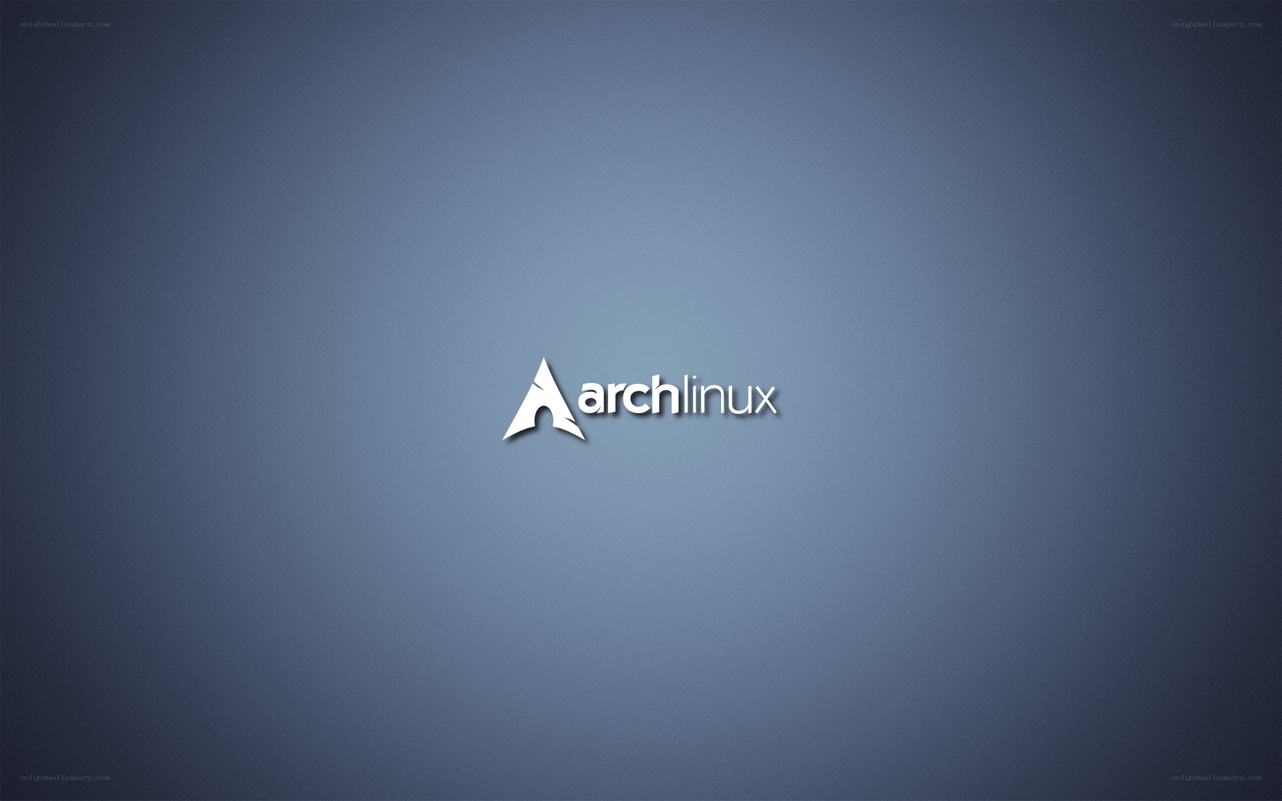 Arch Linux logo on blue