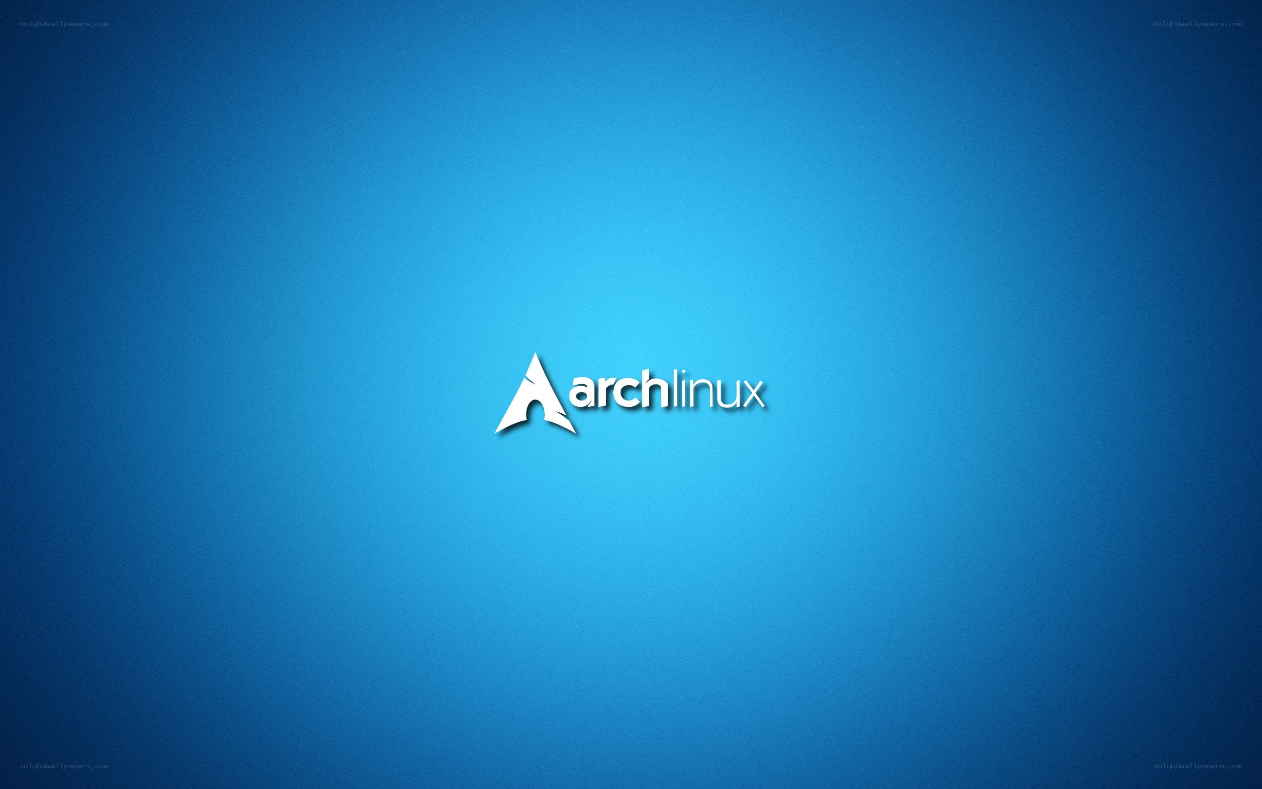 Arch Linux logo on blue background