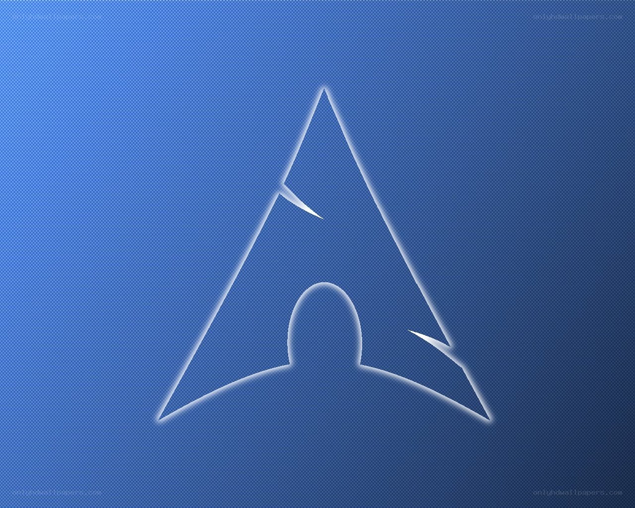 Arch Linux logo on blue background