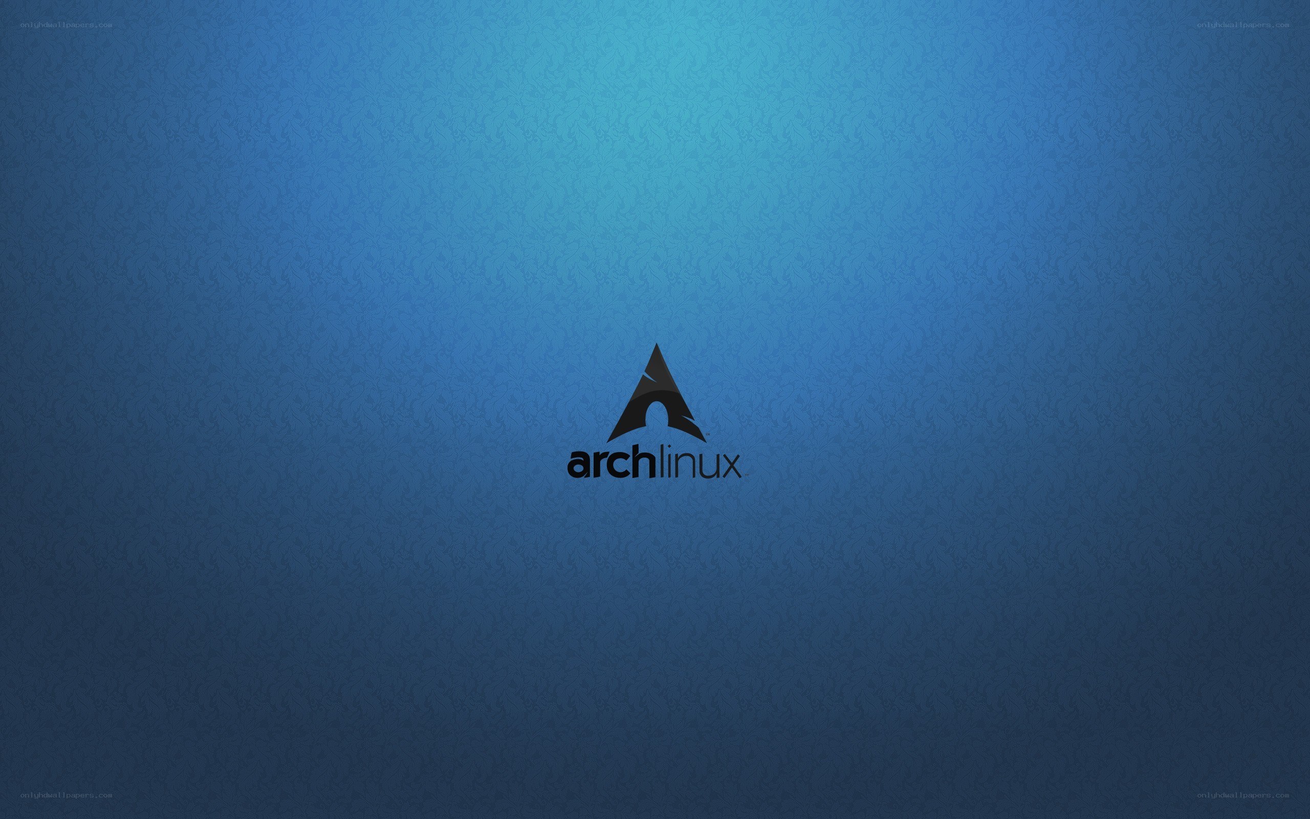 Arch Linux logo on blue background