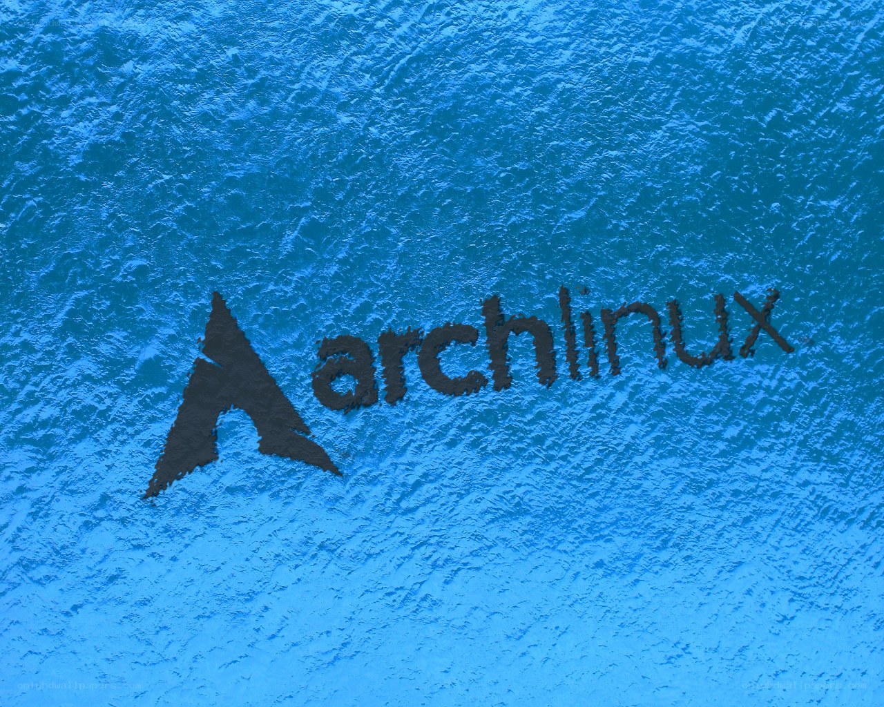 Arch Linux logo on blue texture