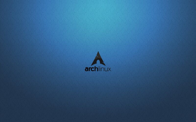 Arch Linux logo on blue