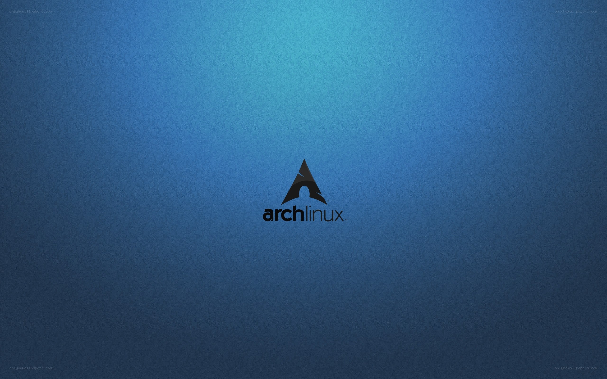 Arch Linux logo on blue