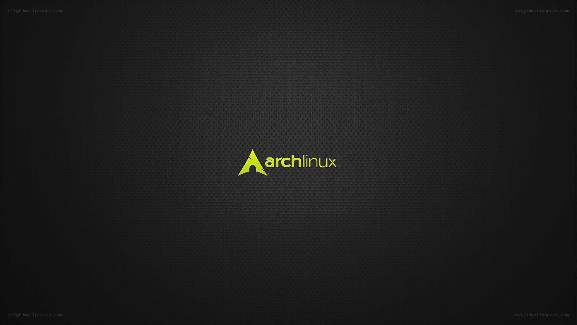 Arch Linux logo on dark background