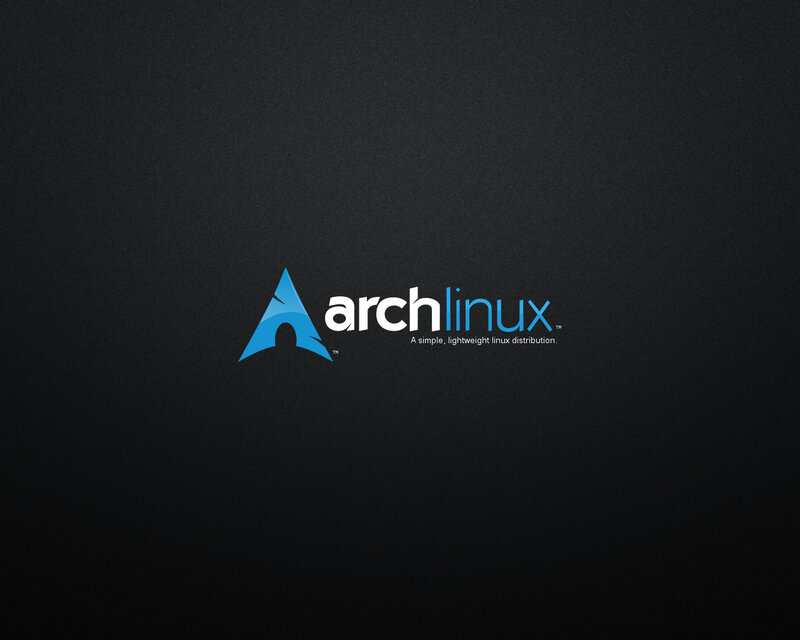 Arch Linux logo on dark background