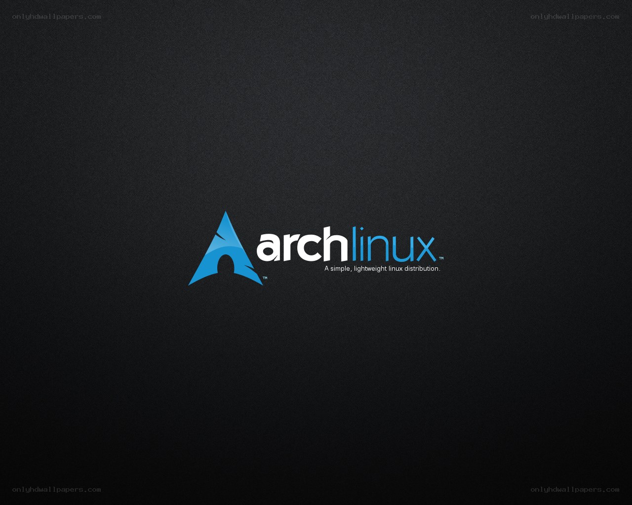 Arch Linux logo on dark background