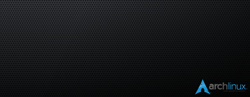 Arch Linux logo on dark background