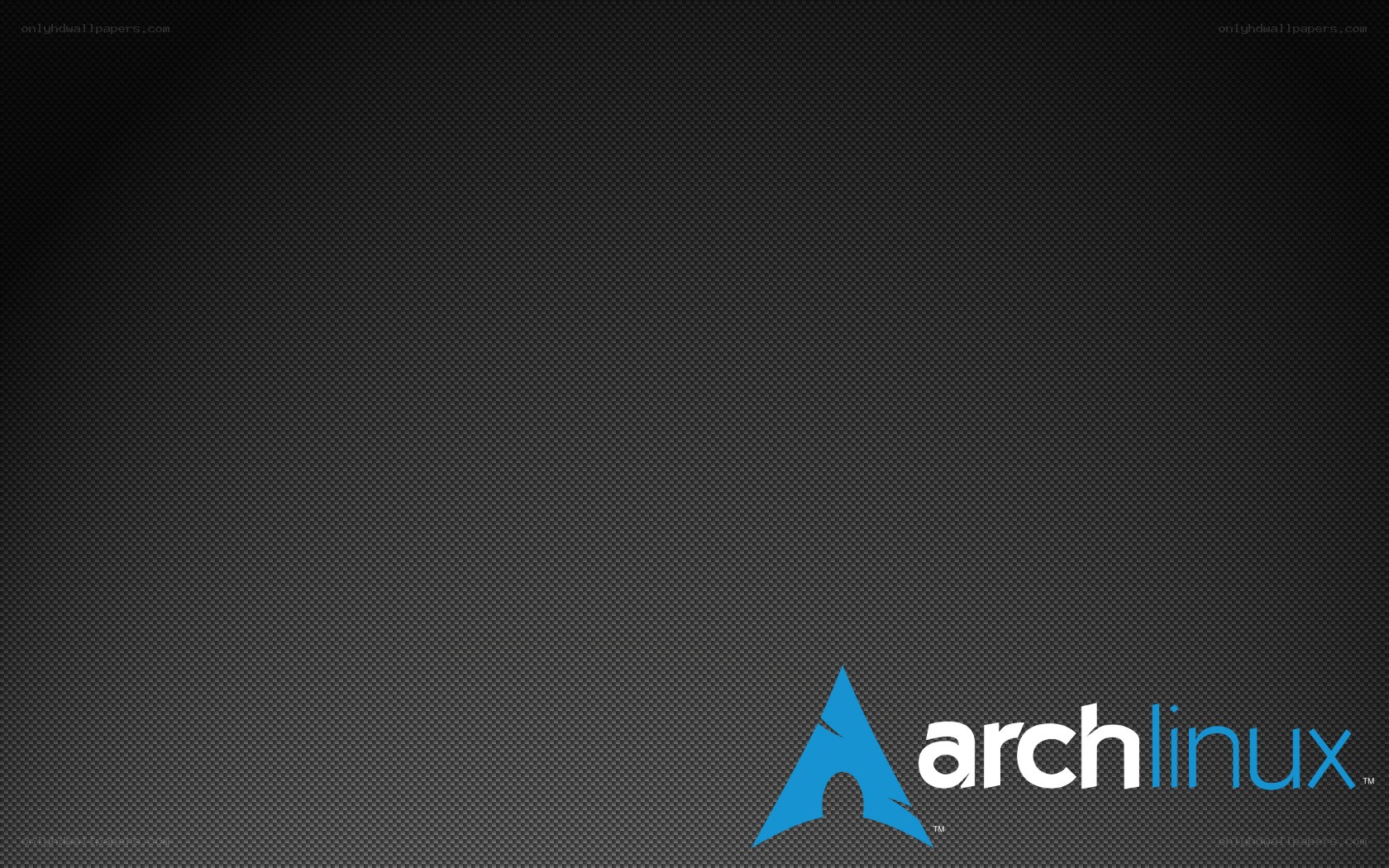 Arch Linux logo on dark background