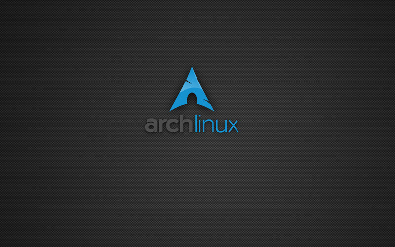 Arch Linux logo on dark background